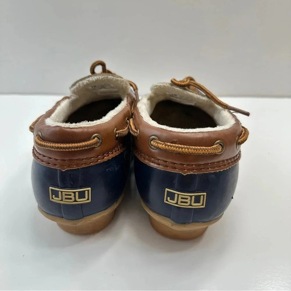 JBU Gwen Garden Ready Duck Shoes Women's Size 9M Waterproof Blue‎ Tan - Picture 3 of 10